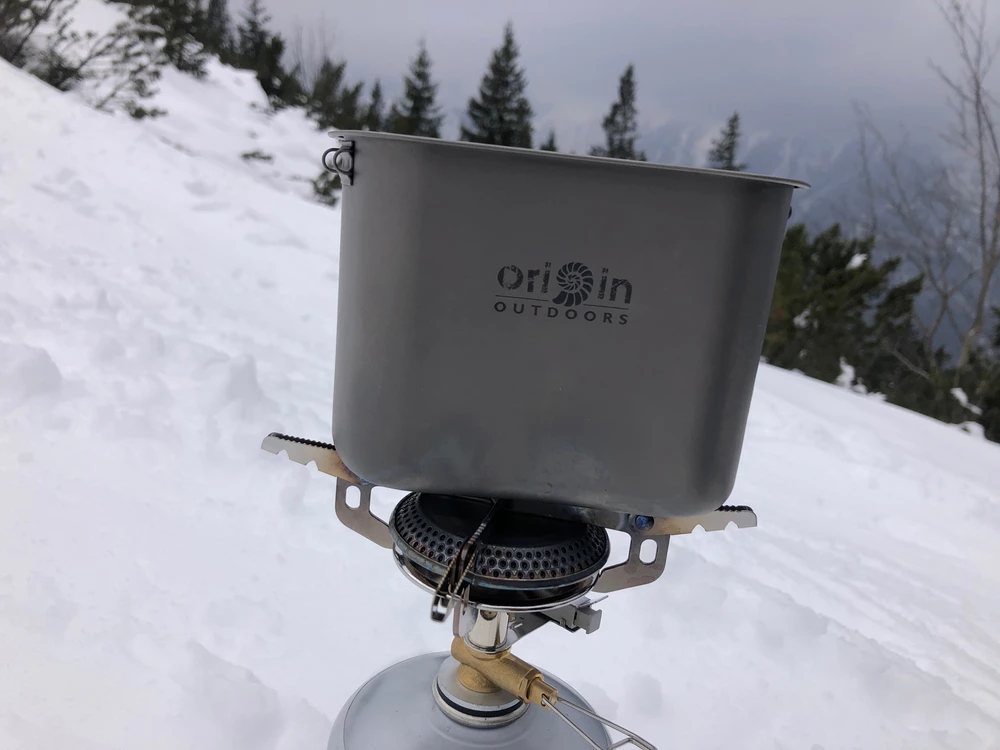 Origin Outdoors stovyklavimo puodų rinkinys „Titanium“