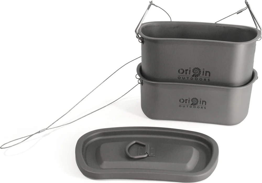 Origin Outdoors stovyklavimo puodų rinkinys „Titanium“