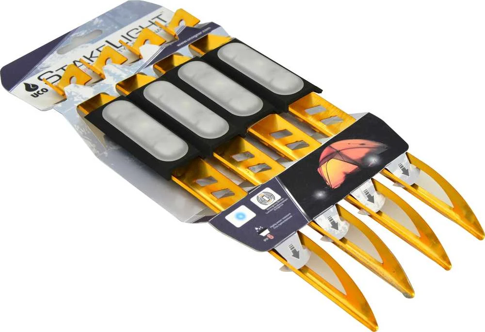 Palapinės kuoliukai su LED švieselėmis UCO, 23cm, 4vnt.