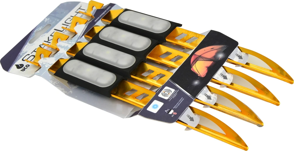 Palapinės kuoliukai su LED švieselėmis UCO, 23cm, 4vnt.
