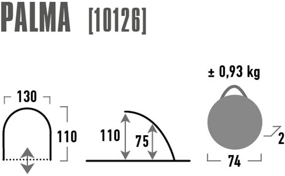 Paplūdimio palapinė High Peak Palma, mėlyna-pilka, 10126
