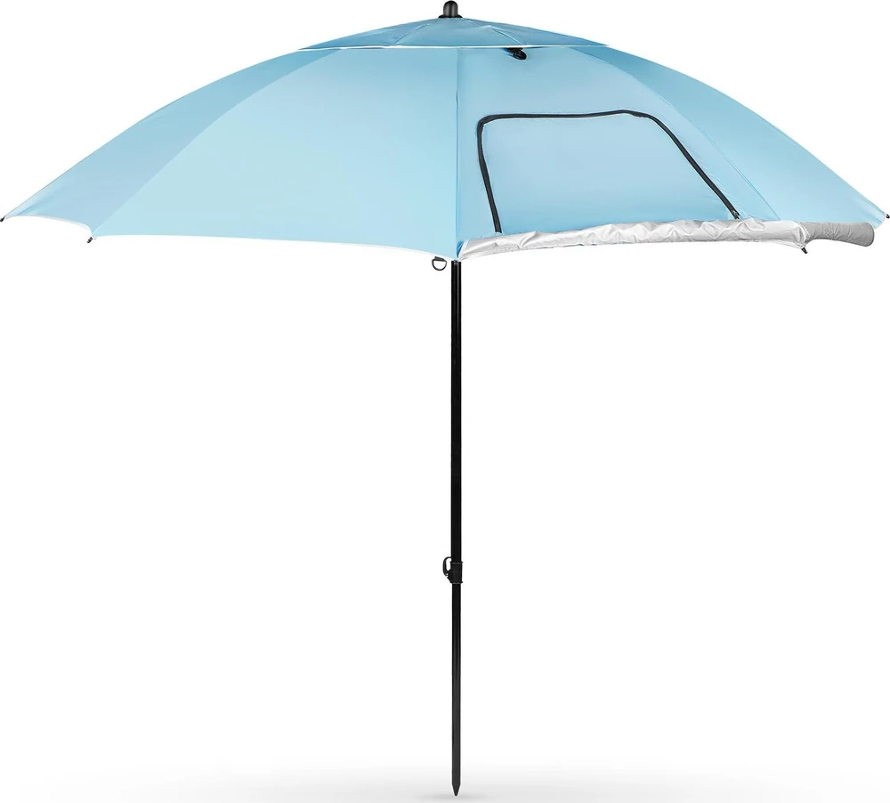 Paplūdimio skėtis / užuovėja 2in1 XXL 240 cm mėlynas NC17114 NILS