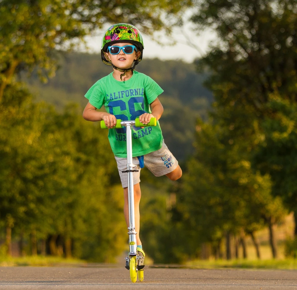Sulankstomas paspirtukas su šviečiančiais ratukais Worker Racer Urban Boy (iki 50 kg)