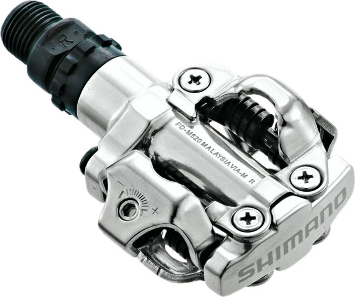 Pedalai Shimano PD-M520 SPD + SM-SH51 sidabrinis