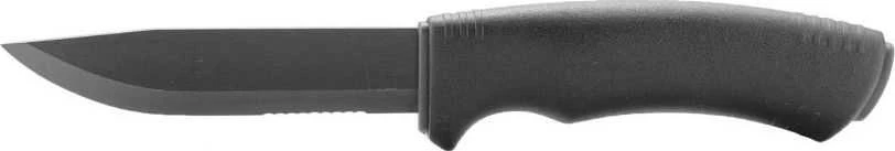 Peilis Morakniv Bushcraft SRT, pusiau dantytas, juodas