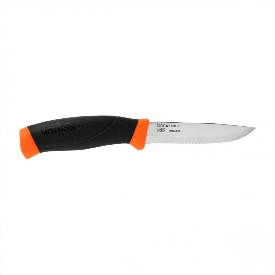 Peilis Morakniv Companion F, dantytas, nerūdijantis plienas, oranžinis