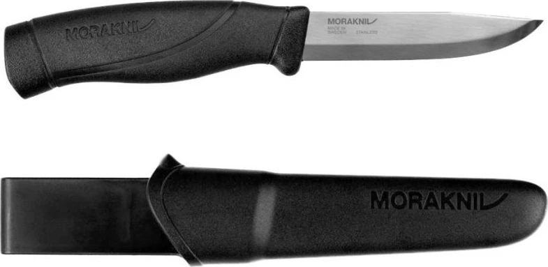Peilis Morakniv Companion Heavy Duty, nerūdijantis plienas, juodas