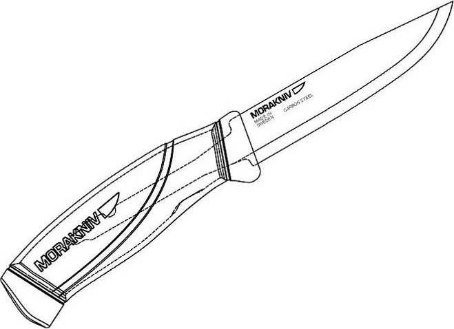 Morakniv® Companion (S) peilis, juodas, nerūdijantis plienas