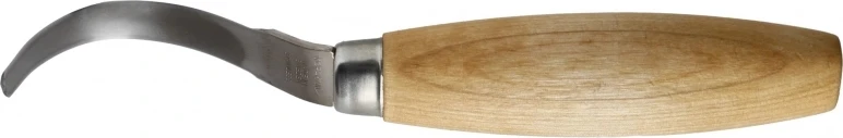 Šaukštų drožinėjimo peilis Morakniv® 163, lenkta geležtė 70x2,5mm. 25mm vidinis skersmuo. Dvigubi ašmenys, beržinė rankena