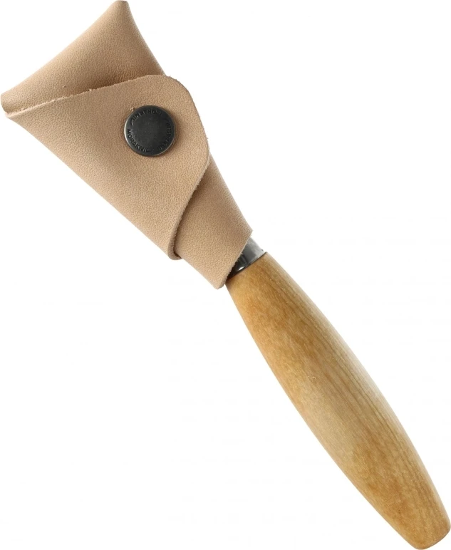 Šaukštų drožinėjimo peilis Morakniv® 163, lenkta geležtė 70x2,5mm. 25mm vidinis skersmuo. Dvigubi ašmenys, beržinė rankena