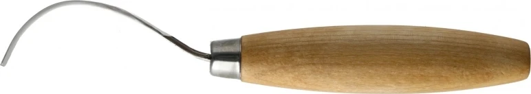 Šaukštų drožinėjimo peilis Morakniv® 163, lenkta geležtė 70x2,5mm. 25mm vidinis skersmuo. Dvigubi ašmenys, beržinė rankena