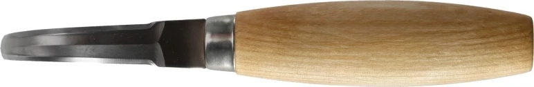 Šaukštų drožinėjimo peilis Morakniv® 163, lenkta geležtė 70x2,5mm. 25mm vidinis skersmuo. Dvigubi ašmenys, beržinė rankena