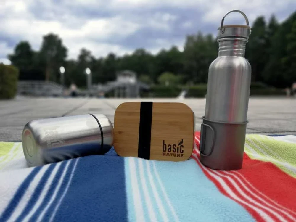 Priešpiečių dėžutė Origin Outdoors Bamboo, 0,8 l, nerūdijantis plienas