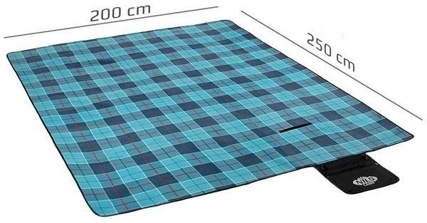 Pikniko kilimėlis Nils Camp NC8002 mėlynas, 250x200cm, PE, aliuminis