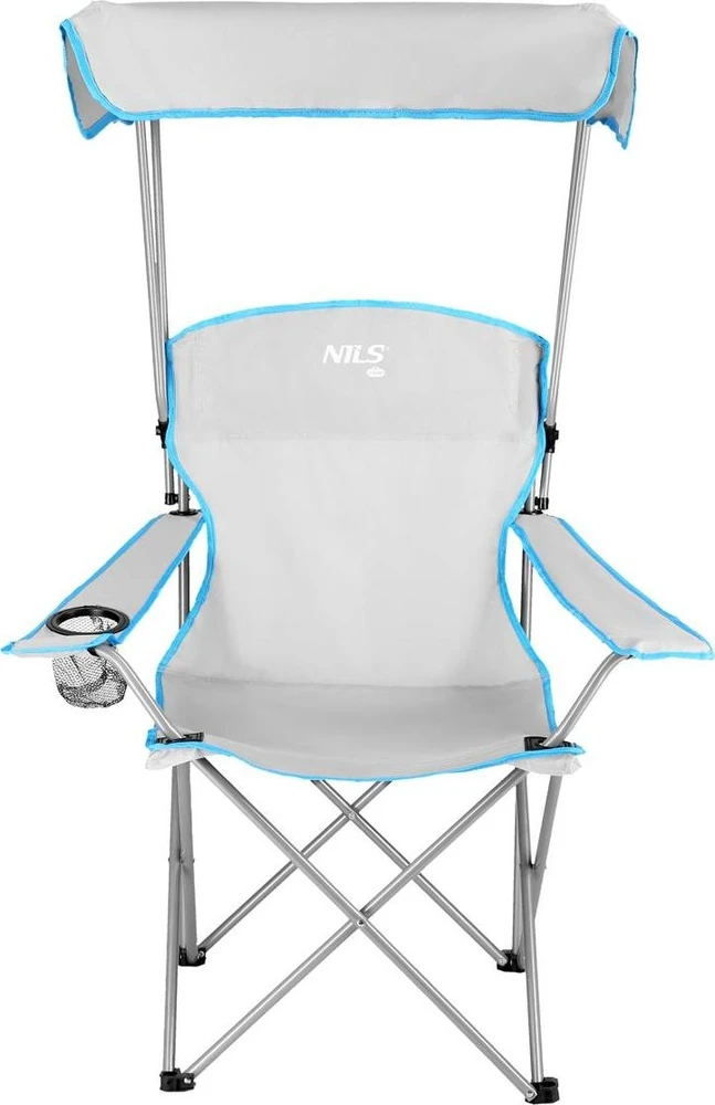 Nils Extreme Pilka stovyklavimo kėdė su stogeliu NC3087 NILS CAMP