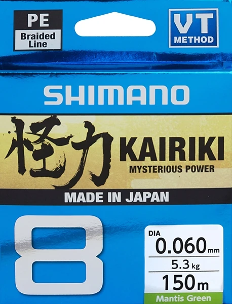 Pintas valas Shimano Kairiki 8, 150m, 0.19mm, 12kg, žalias