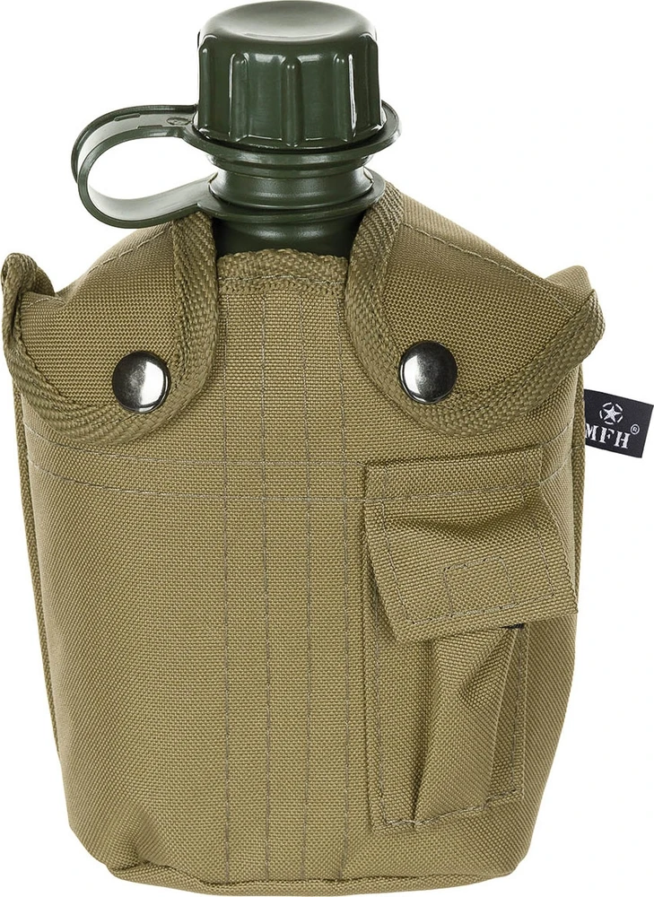 Plastikinė gertuvė su dėklu MFH - Coyote Tan, 1 l
