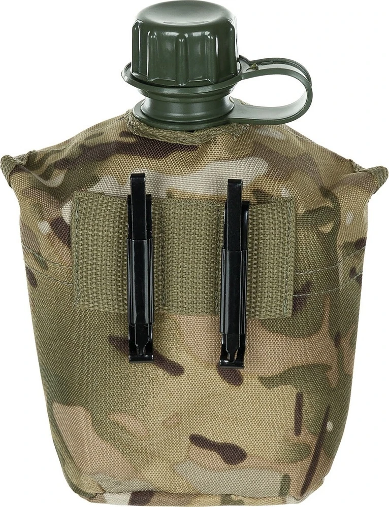 Plastikinė gertuvė su dėklu MFH Operation-Camo, 1 l