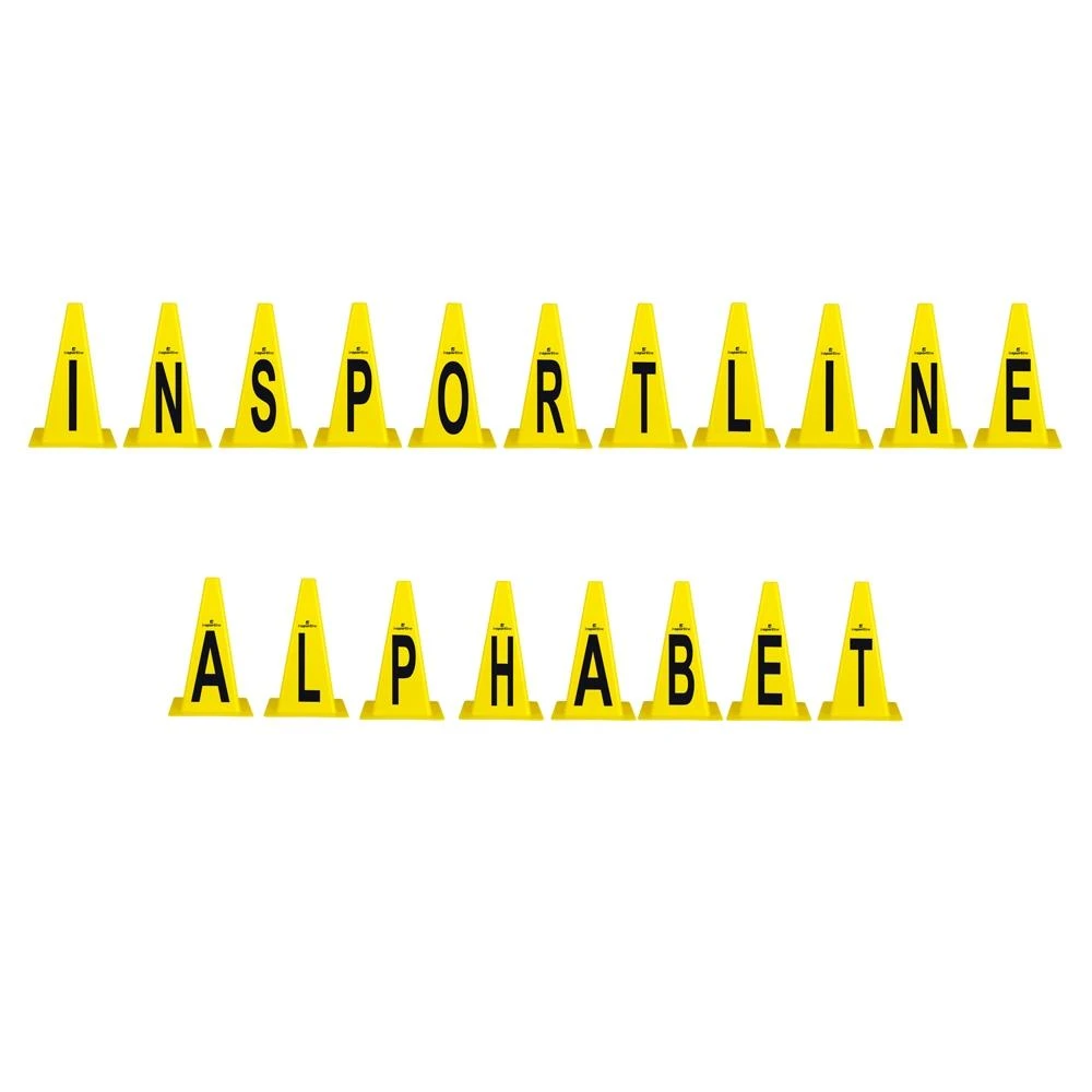 Plastikiniai treniruočių žymekliai inSPORTline Alphabet 23 cm (26vnt.)