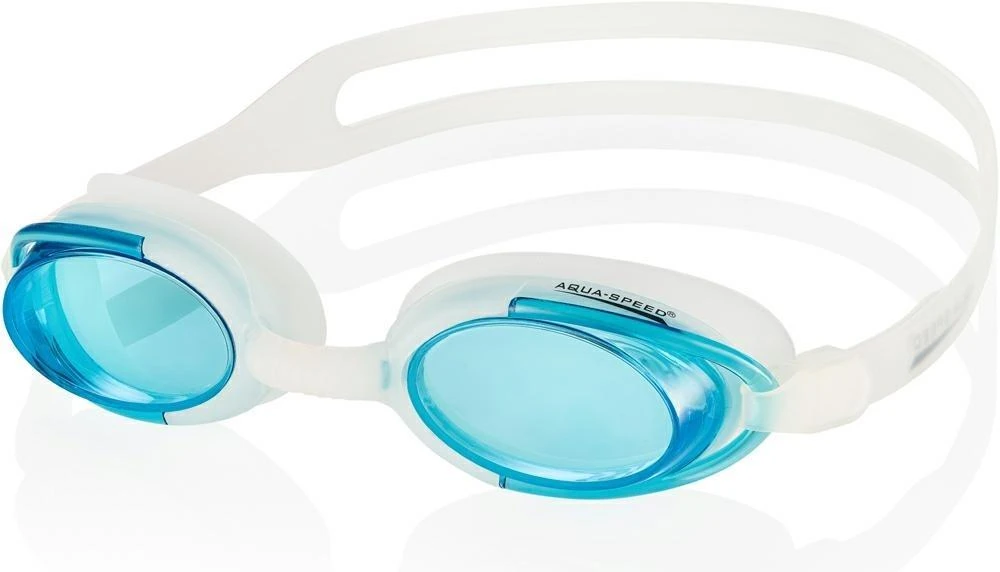 Plaukimo akiniai Aqua-speed Malibu balti ir mėlyni 29 008