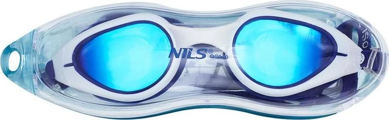 Plaukimo akiniai Nils Aqua NQG480MAF mėlyni/balti
