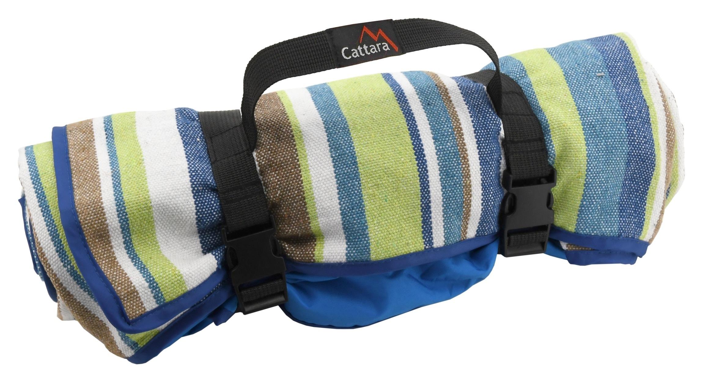 Pledas piknikams Cattara Spring – mėlynas-dryžuotas 150 x 150 cm