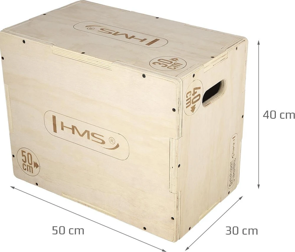 Pliometrinė dėžė DSC04 50x40x30 cm HMS
