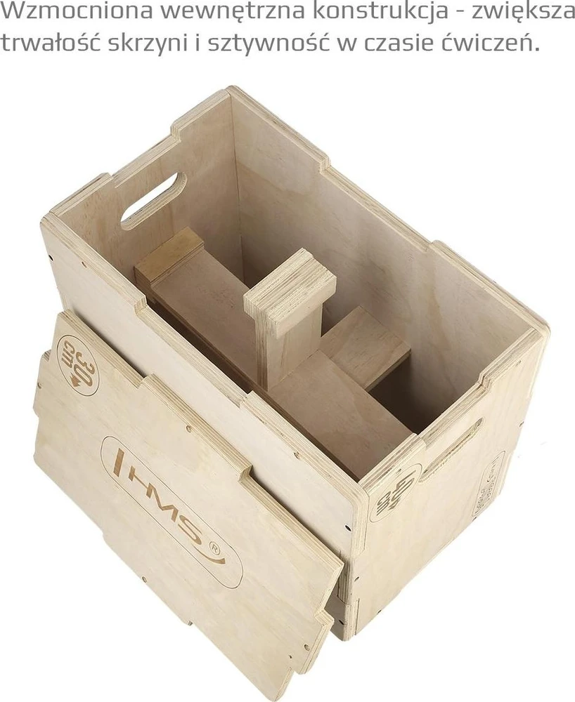 Pliometrinė dėžė DSC04 50x40x30 cm HMS