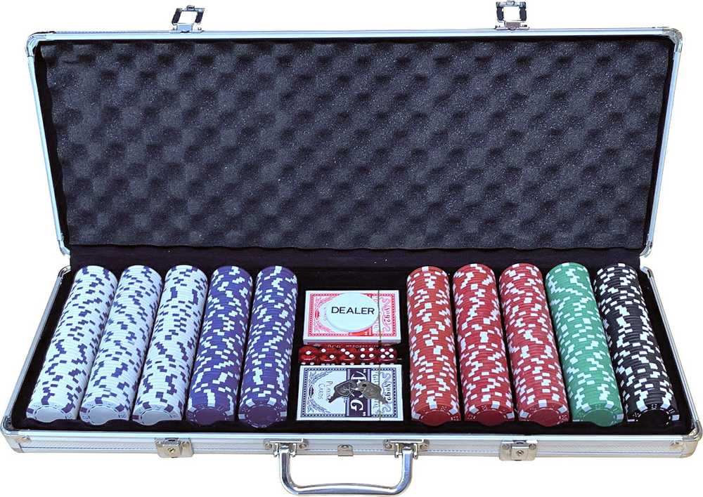 Pokerio rinkinys - lagaminas su 500 žetonų Buffalo