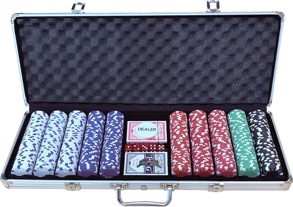 Pokerio rinkinys - lagaminas su 500 žetonų Buffalo