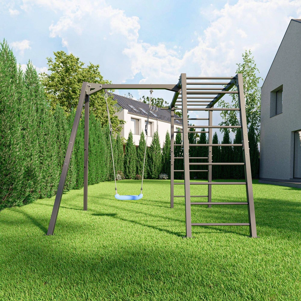 PREMIUM kopėčios - MO-016 + PREMIUM kopėčių 1 stovo sūpynės - MO-017 - Marbo Sport