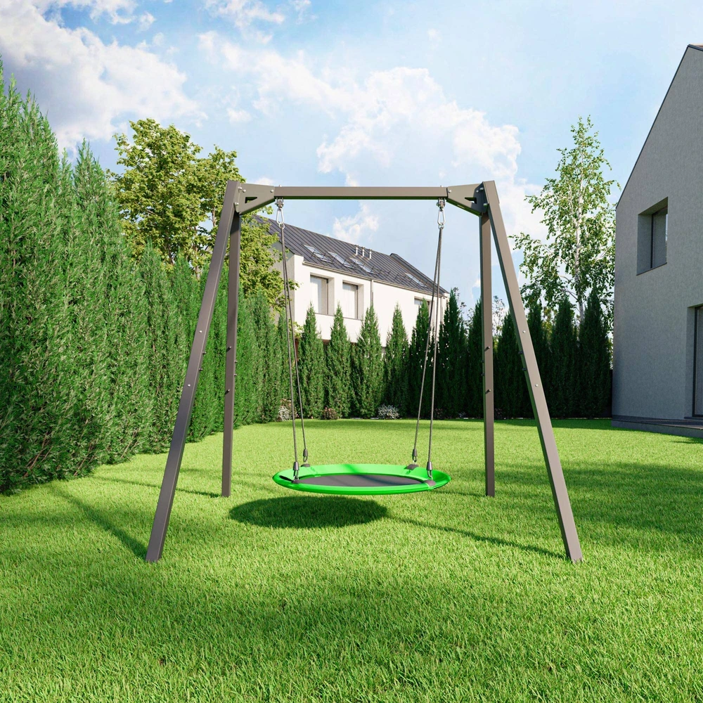 Sūpynės ant guolių PREMIUM MO-015, 1 vietos, platus rėmas – Marbo Sport