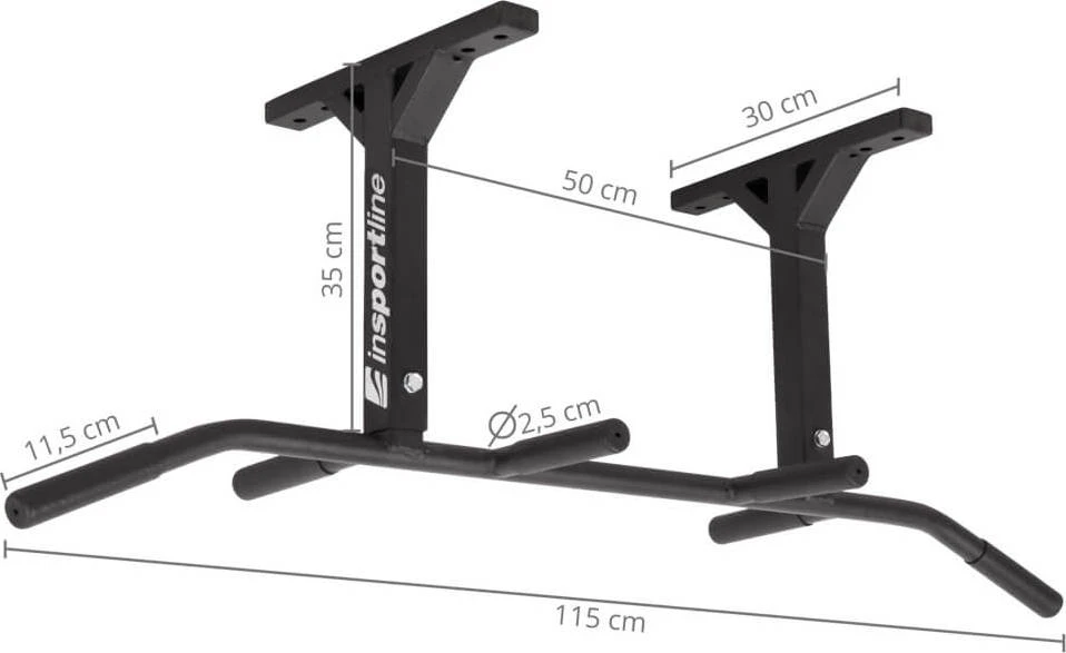 Montuojamas prie lubų skersinis prisitraukimams inSPORTline RK110 115x50cm