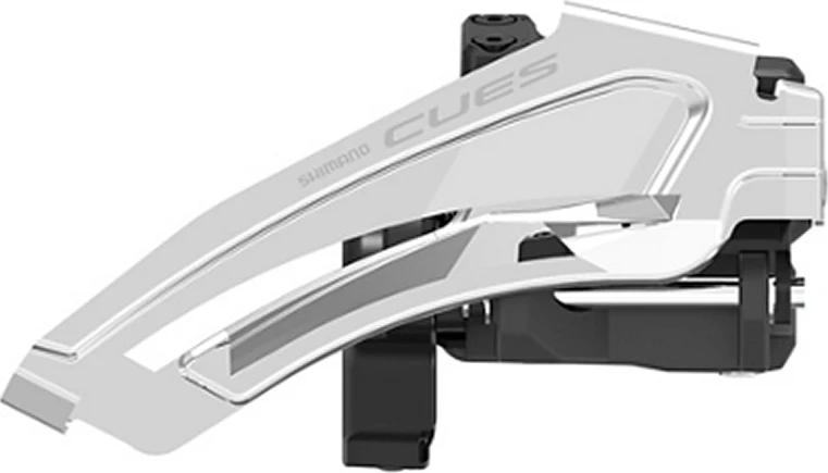 Priekinis pavarų perjungiklis Shimano CUES P-FD-U6010-L // 2x10/11-speed, Double Top Swing, 28.6/31.8/34.9 mm