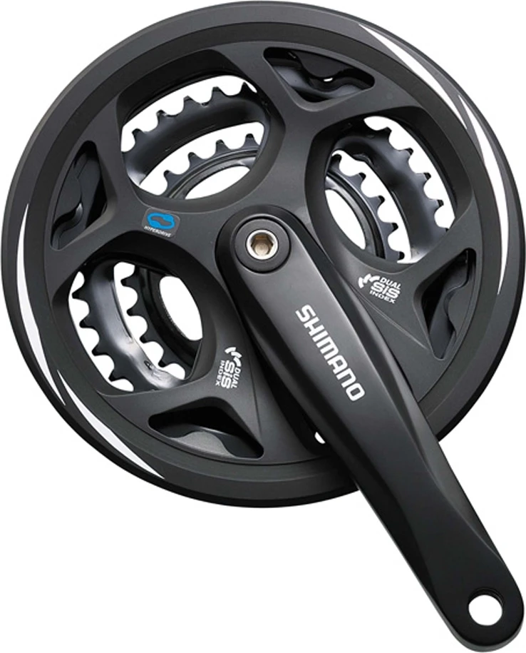 Priekinis žvaigždžių blokas Shimano ALTUS FC-M311-48T 175MM 7/8-speed juodas-48X38X28T