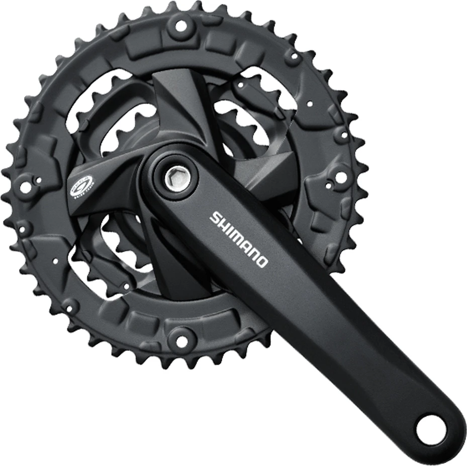 Priekinis žvaigždžių blokas Shimano ALTUS FC-M371-44T 175MM 9-speed juodas-44X32X22T