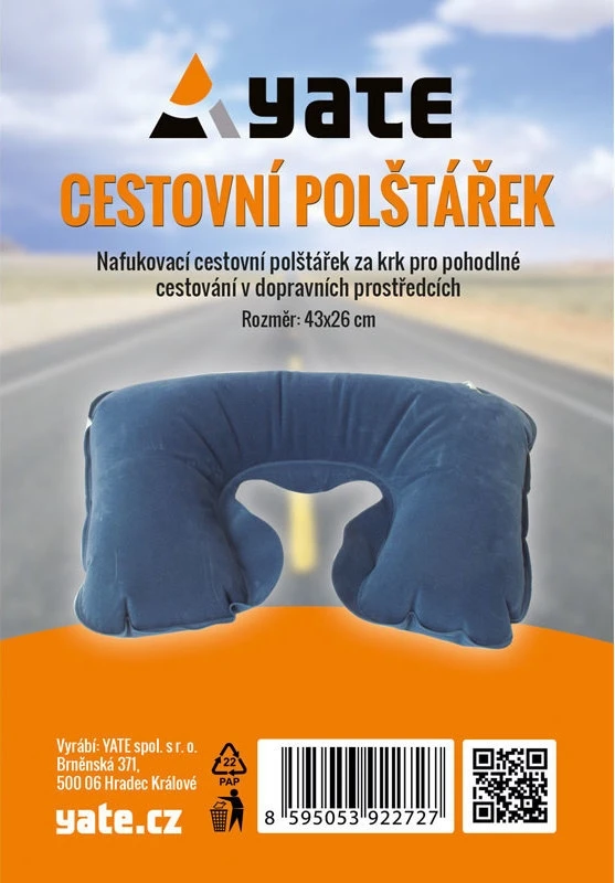 Pripučiama kelioninė pagalvėlė Yate - mėlyna