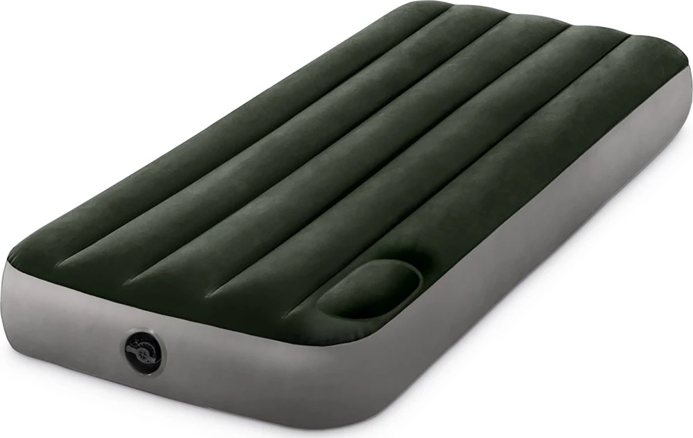INTEX Pripučiamas čiužinys su integruota pompa 191x76x25, žalias 64760