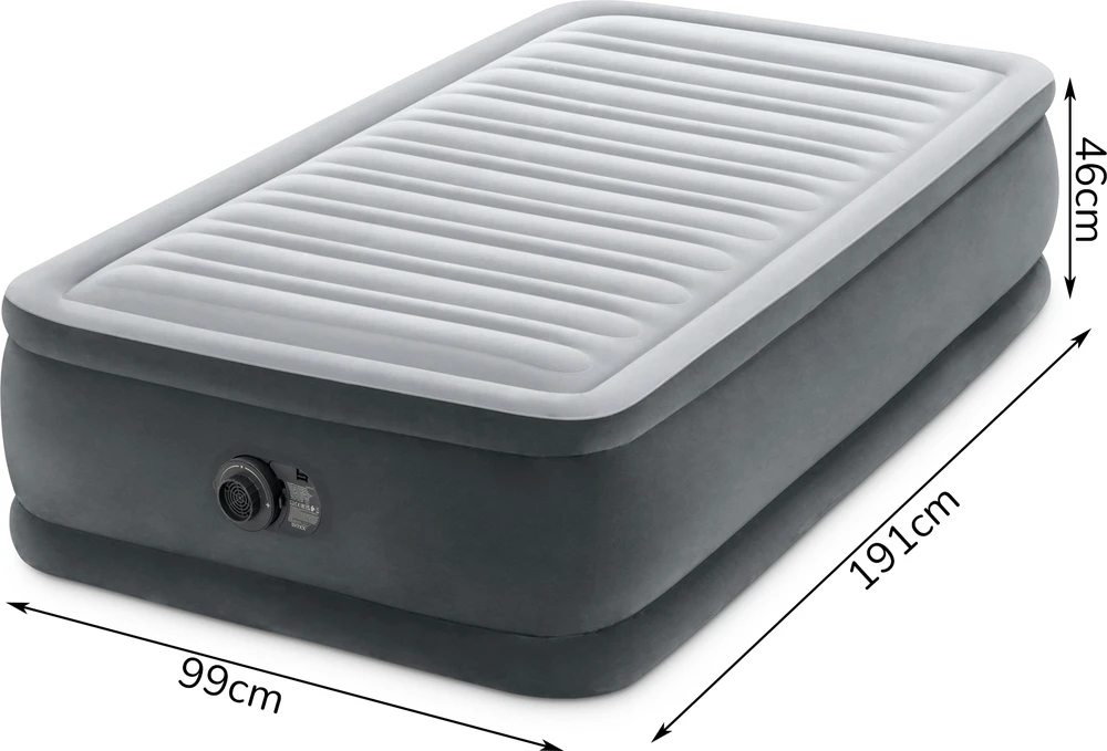 Pripučiamas čiužinys 191x99x46cm su įmontuotu elektriniu siurbliu INTEX 64412ND