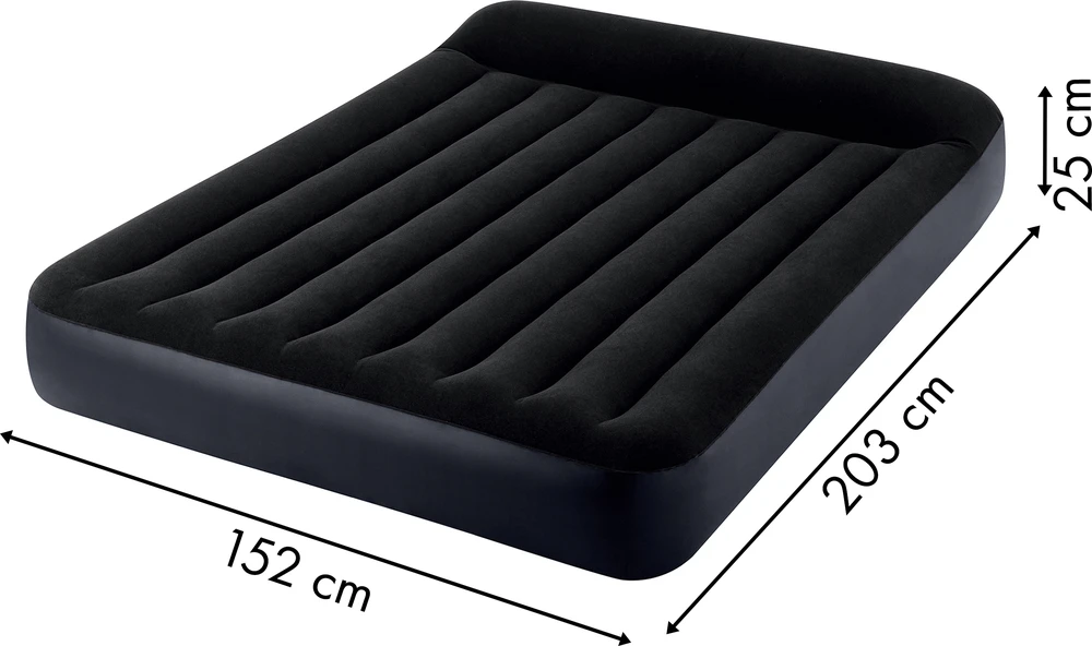 Pripučiamas veliūrinis čiužinys su pompa Intex 64150ND
