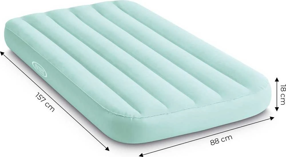 Pripučiamas vaikiškas čiužinys miegui 157x88x18 mėlynas INTEX 66803