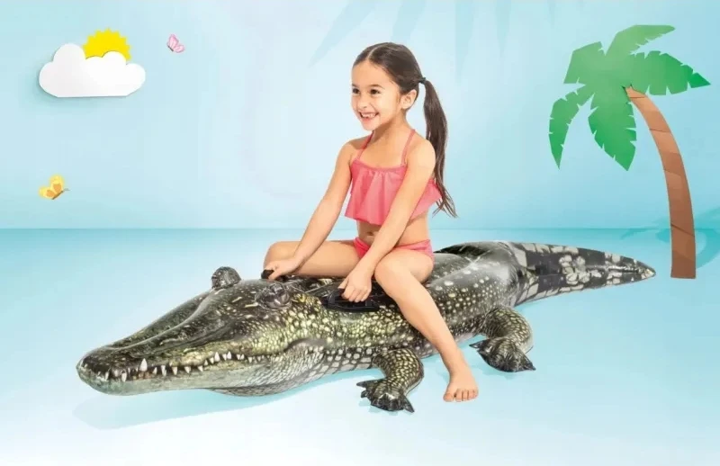 Intex Ride Ant plaukimo lentos Realistinis Gator Amžius 3+, 170 x 86 cm