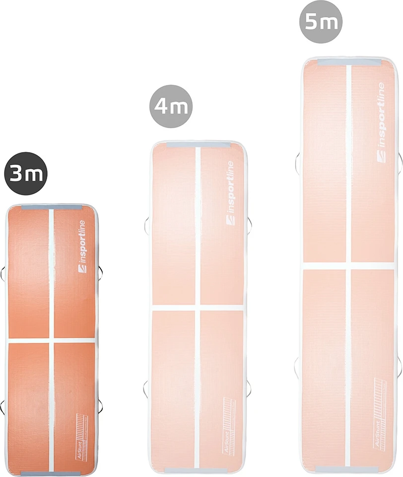 Pripučiamas mankštos kilimėlis inSPORTline Airstunt 300 x 100 x 10 cm Mocha Mousse