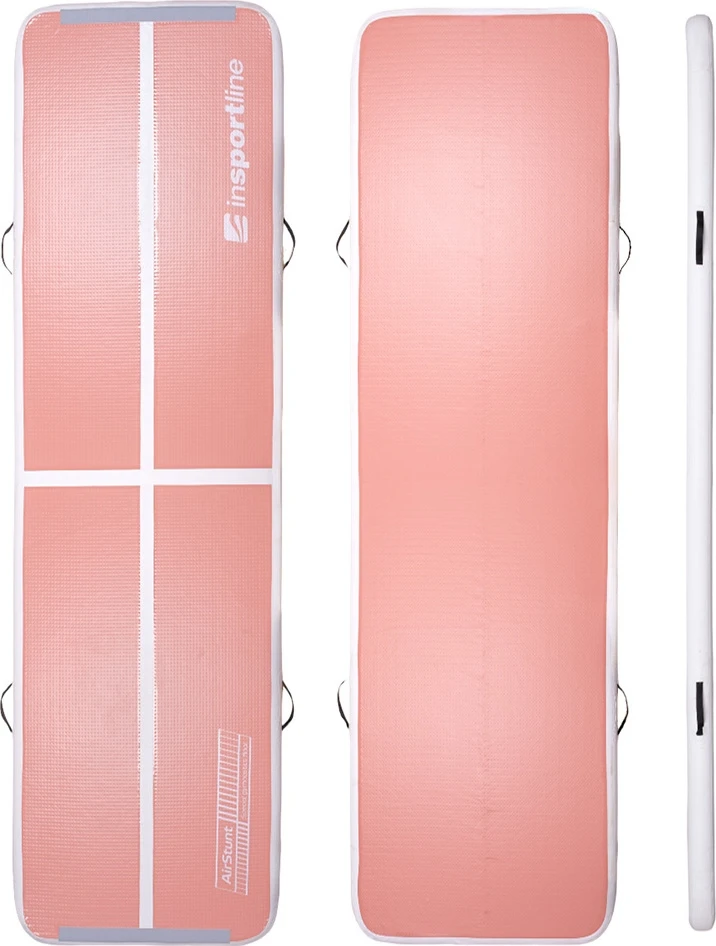 Pripučiamas gimnastikos kilimėlis inSPORTline Airstunt 500 x 100 x 10 cm Coral Rožinė