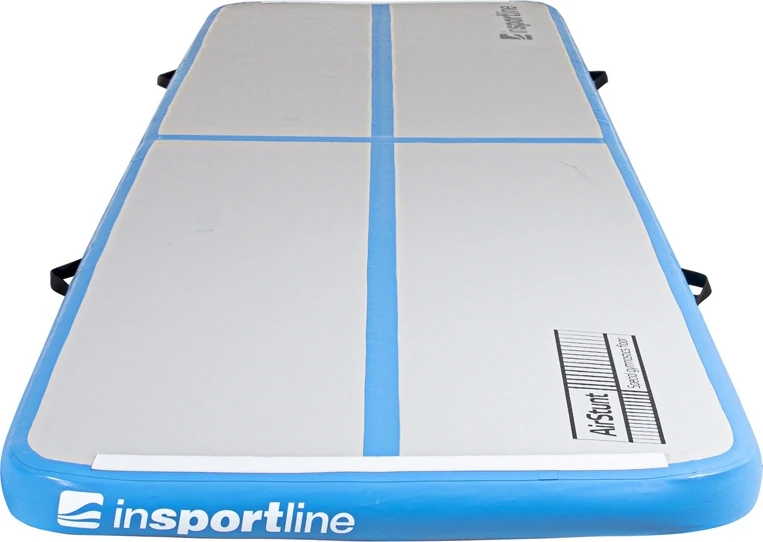 Pripučiamas gimnastikos kilimėlis inSPORTline Airstunt 400 x 100 x 10 cm, baltas