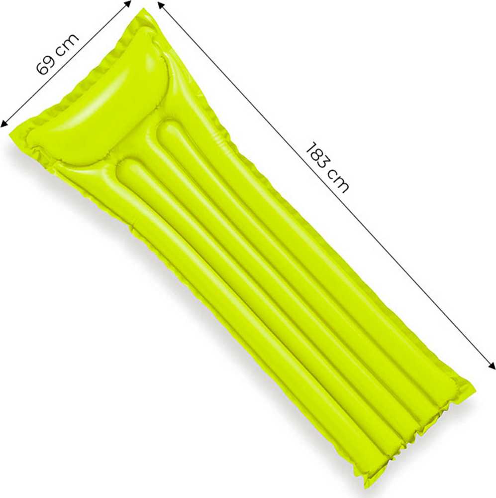 Pripučiamas plaukimo čiužinys 183x69 cm - žalias 59703 INTEX