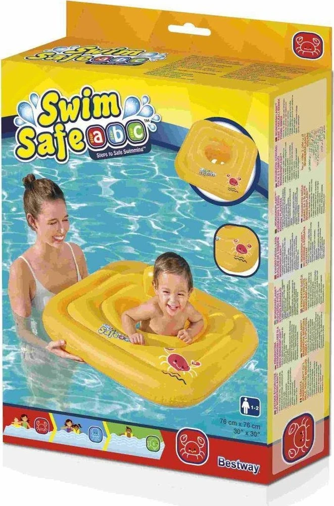 BESTWAY pripučiamas plaukimo ratas - sėdynė kūdikiui Swim Safe A 76cm, 32050
