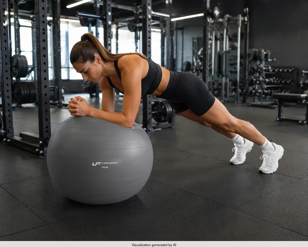 Profesionalus gimnastikos kamuolys 75 cm, grafitinis UpForm