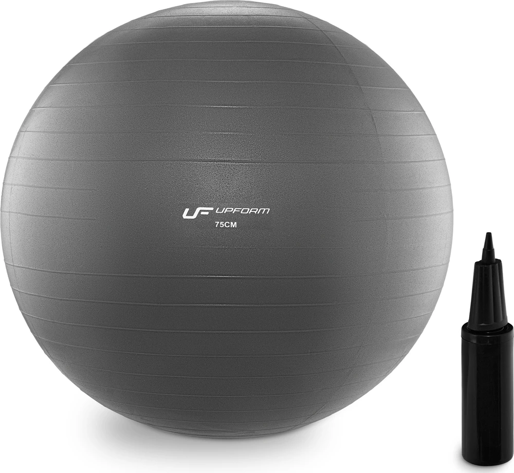 Profesionalus gimnastikos kamuolys 75 cm, grafitinis UpForm