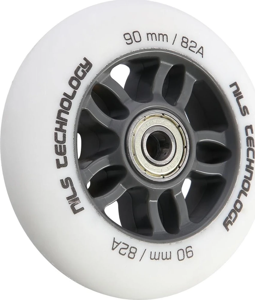PU 70x24 82A Baltas (4 vnt.) + ABEC-7 (8 vnt.) NILS EXTREME RINKINYS